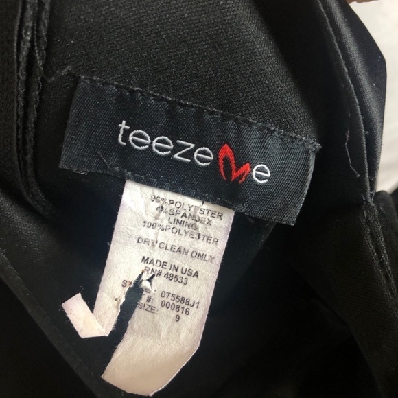 Teeze Me Black Ruffle Shoulder Scrunched Dress - Picture 7 of 7